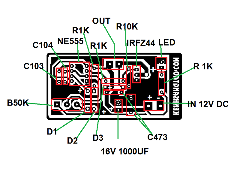 555 Timer PWM Motor Controller Circuit Diagram