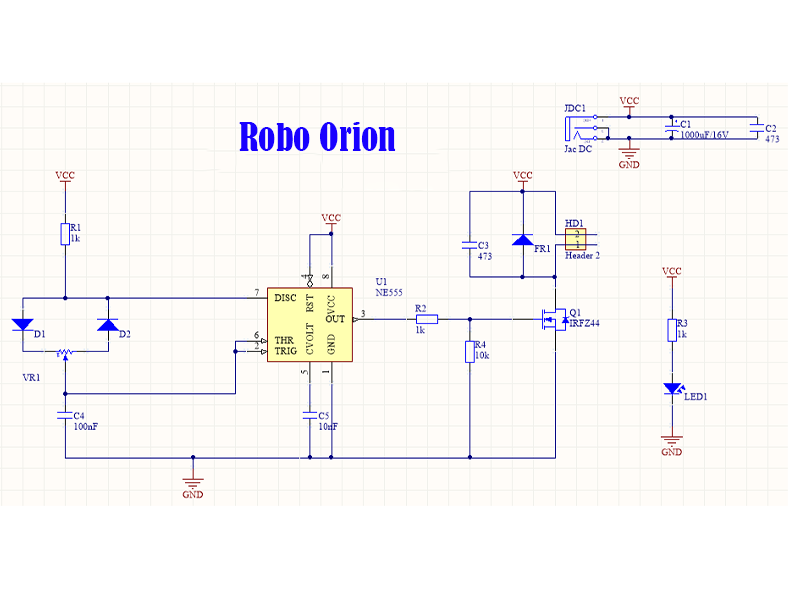 555 Timer PWM Motor Controller Circuit Diagram